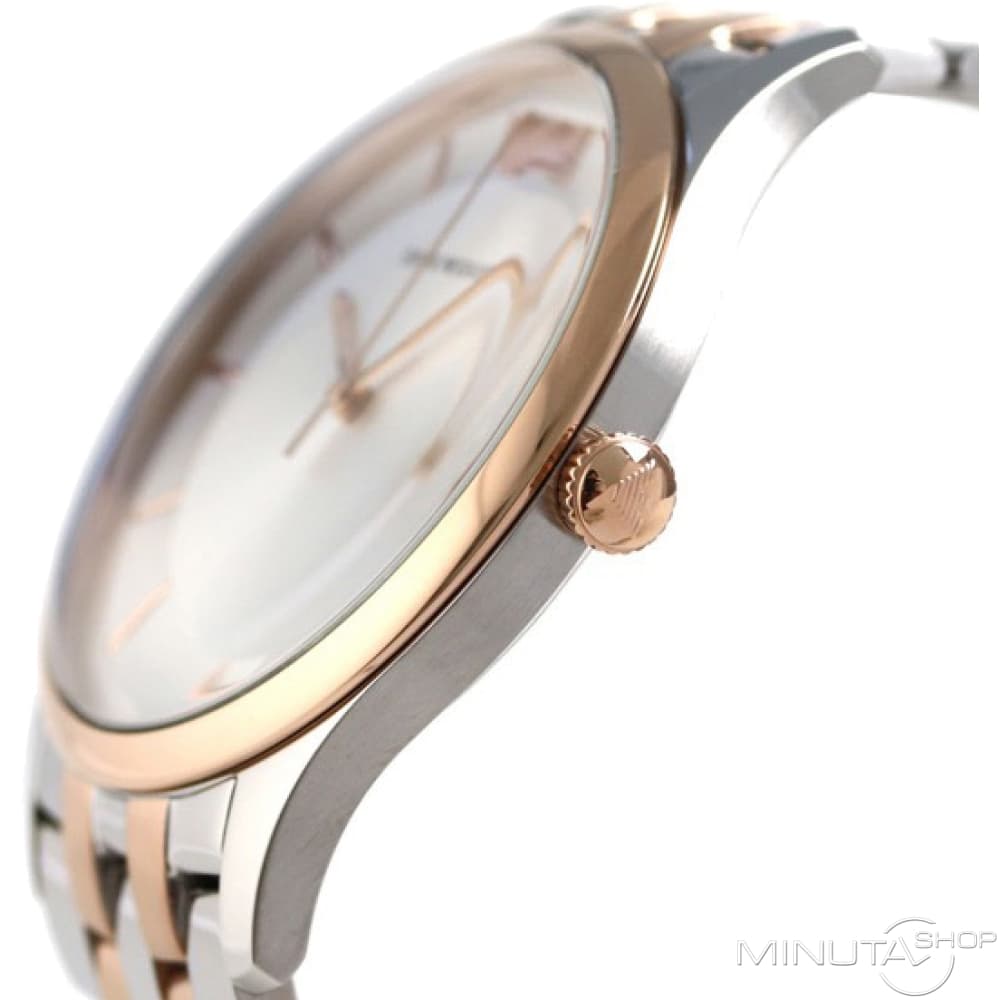 Emporio Armani Lambda Analog Silver Dial Two Tone Steel Strap Watch For Men - AR11044 Buy Now By Emporio Armani