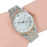 Emporio Armani Lambda Analog Silver Dial Two Tone Steel Strap Watch For Men - AR11044 Buy Now By Emporio Armani