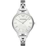 Emporio Armani Aurora Mother Of Pearl White Dial Silver Steel Strap Watch For Women - AR11054 Buy Now By Emporio Armani