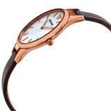 Emporio Armani Aurora Mother of Pearl White Dial Brown Leather Strap Watch For Women - AR11057 Buy Now By Emporio Armani