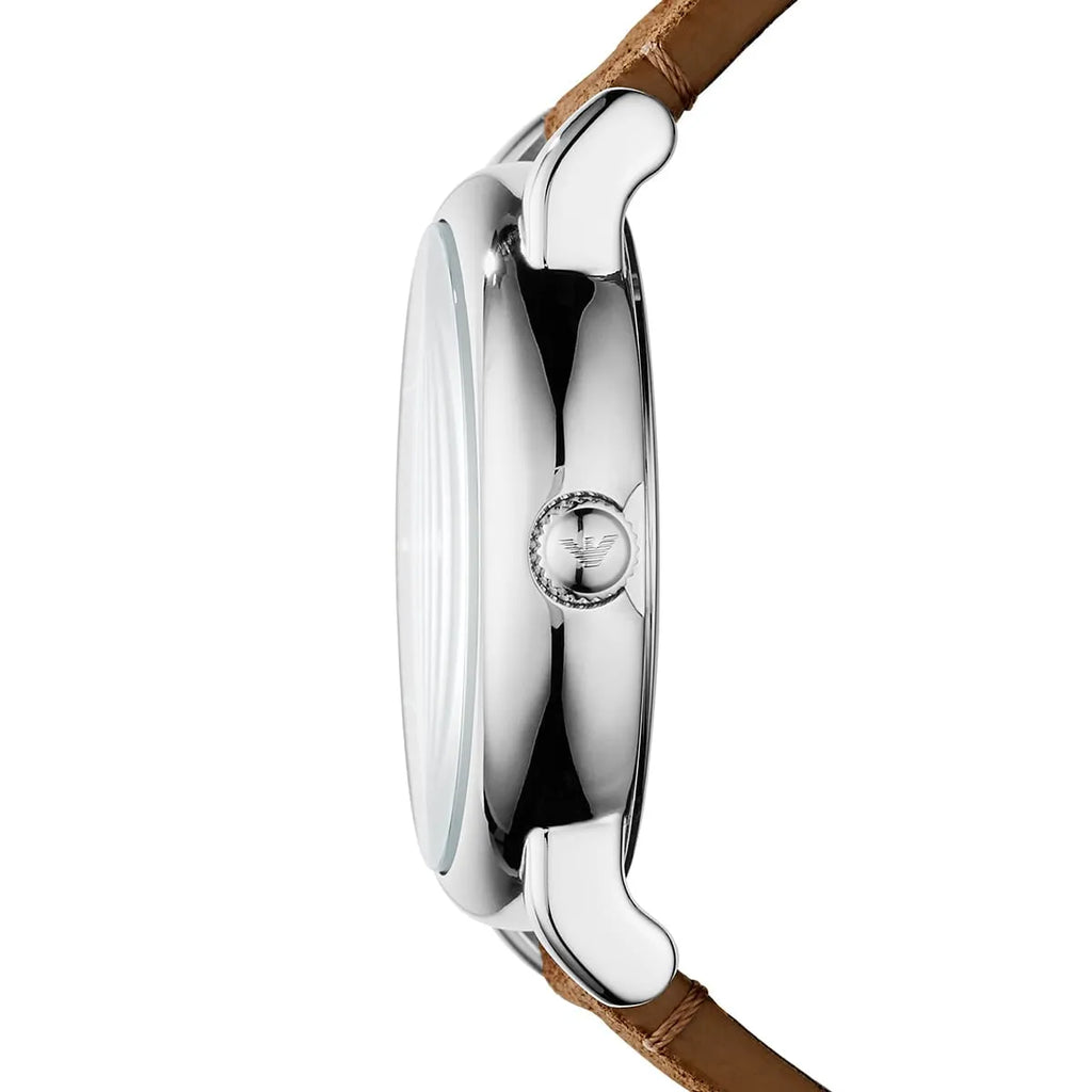 Emporio Armani Luigi Quartz Gray Dial Brown Leather Strap Watch For Men - AR11070 Buy Now By Emporio Armani