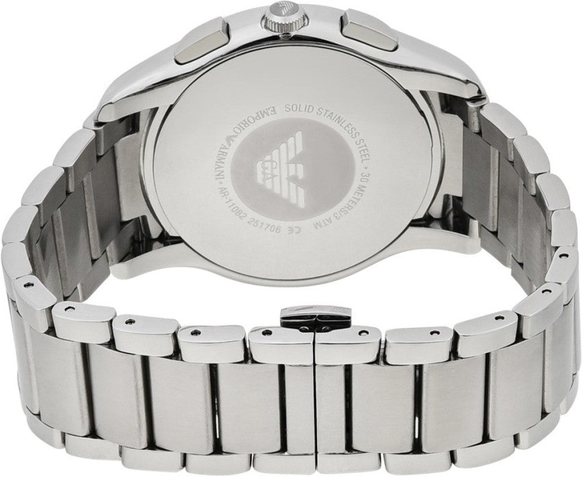 Emporio Armani Chronograph Quartz Blue Dial Silver Steel Strap Watch For Men - AR11082 Buy Now By Emporio Armani