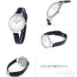 Emporio Armani Aurora Quartz Mother Of Pearl White Dial Blue Leather Strap Watch For Women - AR11090 Buy Now By Emporio Armani