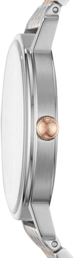 Emporio Armani Kappa Quartz Silver Dial Two Tone Mesh Bracelet Watch For Men - AR11093 Buy Now By Emporio Armani