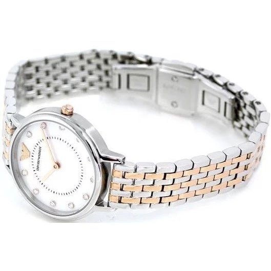 Emporio Armani Mother of Pearl Dial Two Tone Stainless Steel Watch For Women - AR11094 Buy Now By Emporio Armani