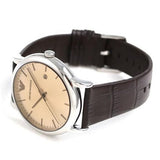 Emporio Armani Luigi Analog Bronze Dial Brown Leather Strap Watch For Men - AR11096 Buy Now By Emporio Armani