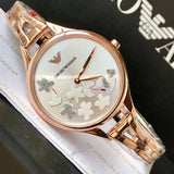 Emporio Armani Aurora Quartz Silver Dial Gold Steel Strap Watch For Women - AR11108 Buy Now By Emporio Armani
