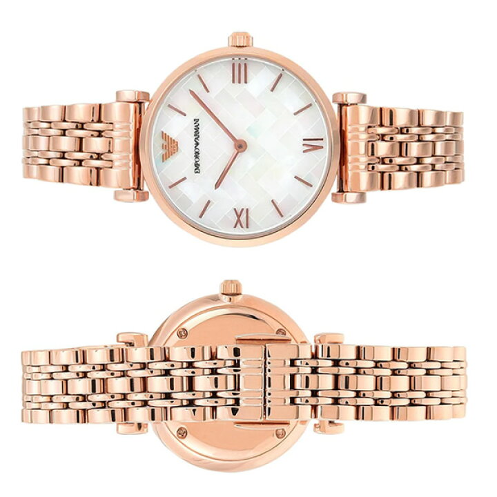 Emporio Armani Mother of Pearl Dial Rose Gold Steel Strap Watch For Women - AR11110 Buy Now By Emporio Armani