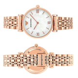 Emporio Armani Mother of Pearl Dial Rose Gold Steel Strap Watch For Women - AR11110 Buy Now By Emporio Armani