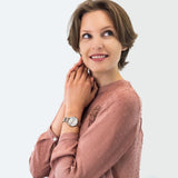 Emporio Armani Silver Sunray Dial Two Tone Steel Strap Watch For Women - AR11113 Buy Now By Emporio Armani