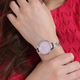 Emporio Armani Aurora Mother Of Pearl Purple Dial Silver Steel Strap Watch For Women - AR11122 Buy Now By Emporio Armani