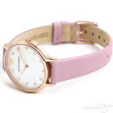 Emporio Armani Kappa Mother Of Pearl White Dial Pink Leather Strap Watch For Women - AR11130 Buy Now By Emporio Armani