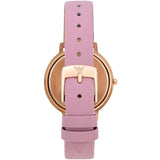 Emporio Armani Kappa Mother Of Pearl White Dial Pink Leather Strap Watch For Women - AR11130 Buy Now By Emporio Armani