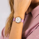 Emporio Armani Kappa Mother Of Pearl White Dial Pink Leather Strap Watch For Women - AR11130 Buy Now By Emporio Armani