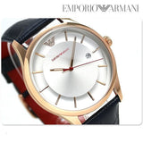 Emporio Armani Classic Silver Dial Blue Leather Strap Watch For Men - AR11131 Buy Now By Emporio Armani