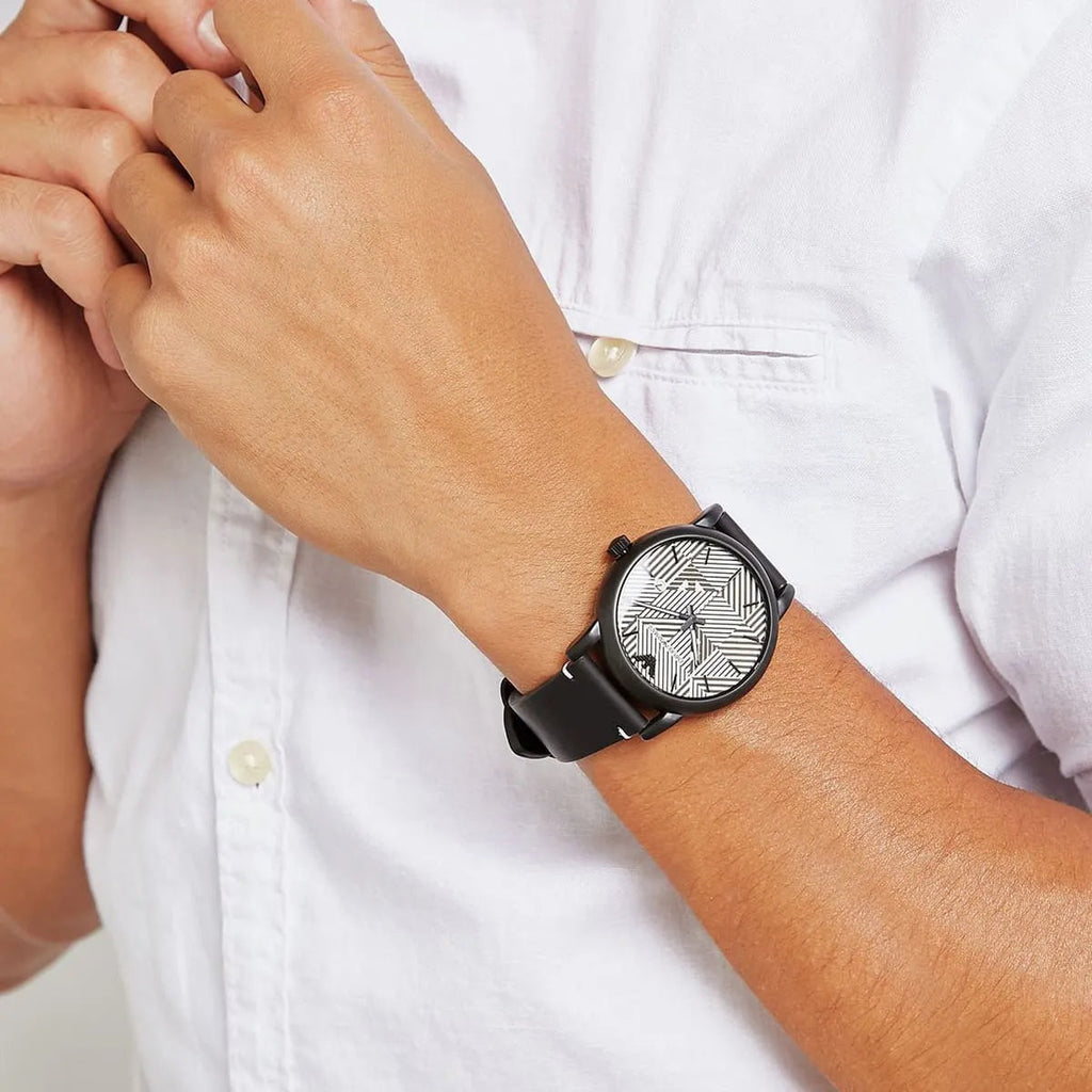 Emporio Armani Luigi Quartz White Dial Black Rubber Strap Watch For Men - AR11136 Buy Now By Emporio Armani