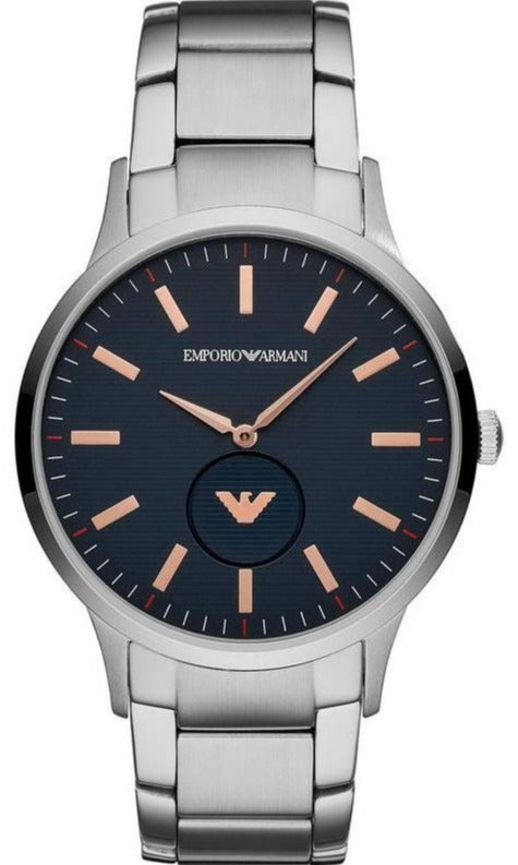 Emporio Armani Renato Blue Dial Silver Steel Strap Watch For Men - AR11137 Buy Now By Emporio Armani