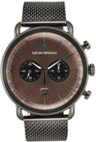 Emporio Armani Aviator Brown Dial Grey Mesh Bracelet Watch For Men - AR11141 Buy Now By Emporio Armani