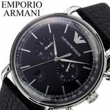 Emporio Armani Aviator Chronograph Black Dial Black Leather Strap Watch For Men - AR11143 Buy Now By Emporio Armani