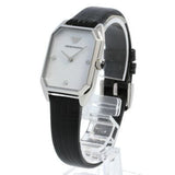 Emporio Armani Gioia Analog Mother of Pearl Dial Black Leather Strap Watch For Women - AR11148 Buy Now By Emporio Armani