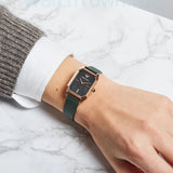 Emporio Armani Gioia Analog Black Mother of Pearl Dial Green Leather Strap Watch For Women - AR11149 Buy Now By Emporio Armani