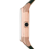 Emporio Armani Gioia Analog Black Mother of Pearl Dial Green Leather Strap Watch For Women - AR11149 Buy Now By Emporio Armani