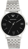 Emporio Armani Kappa Black Dial Silver Steel Strap Watch For Men - AR11152 Buy Now By Emporio Armani