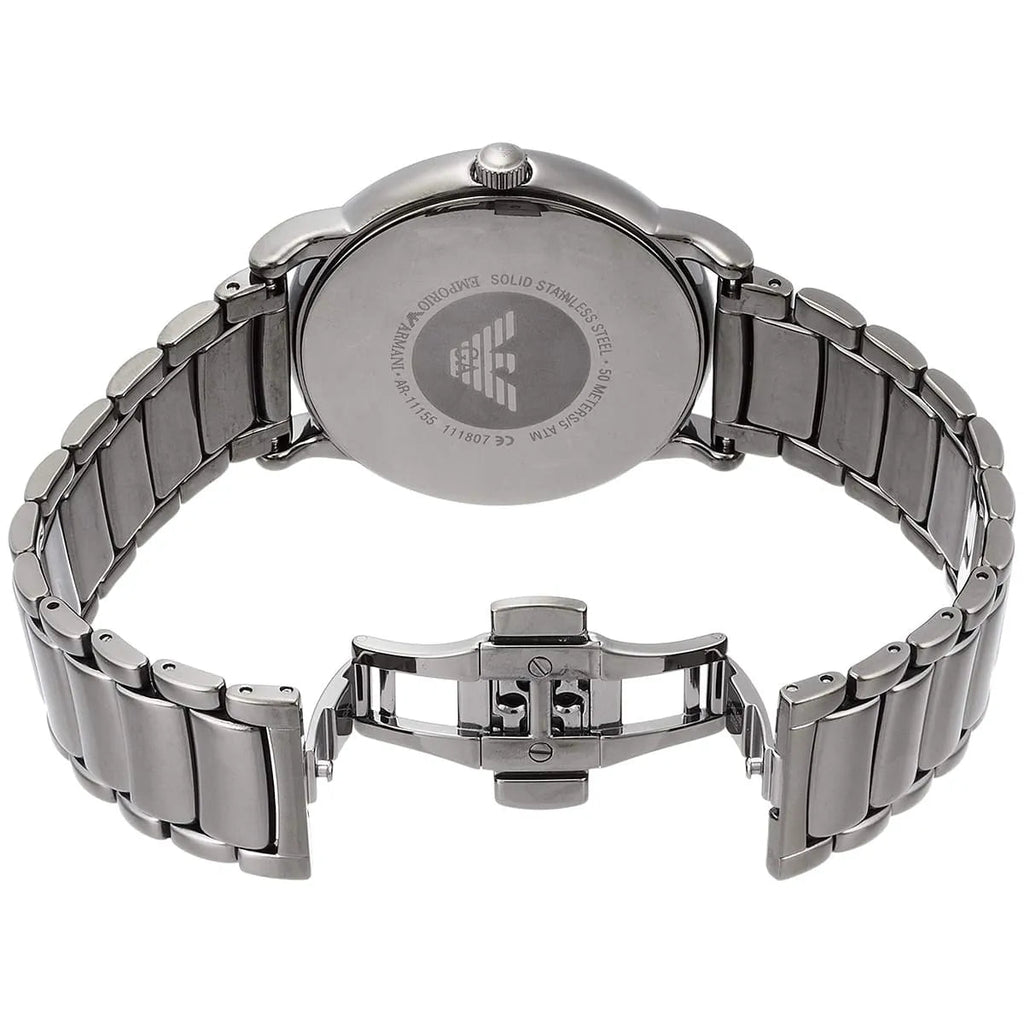 Emporio Armani Luigi Analog Grey Dial Grey Steel Strap Watch For Men - AR11155 Buy Now By Emporio Armani