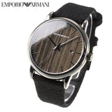 Emporio Armani Luigi Analog Brown Dial Black Leather Strap Watch For Men - AR11156 Buy Now By Emporio Armani