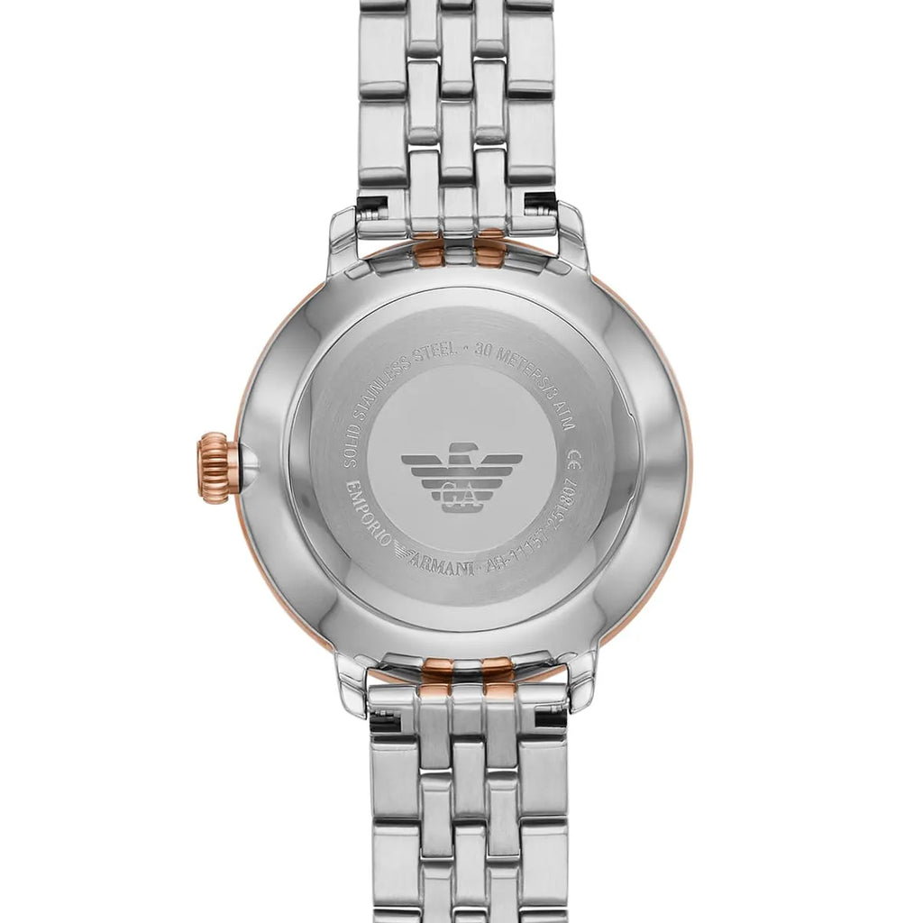 Emporio Armani Modern Slim Analog Mother of Pearl Dial Two Tone Steel Strap Watch For Women - AR11157 Buy Now By Emporio Armani