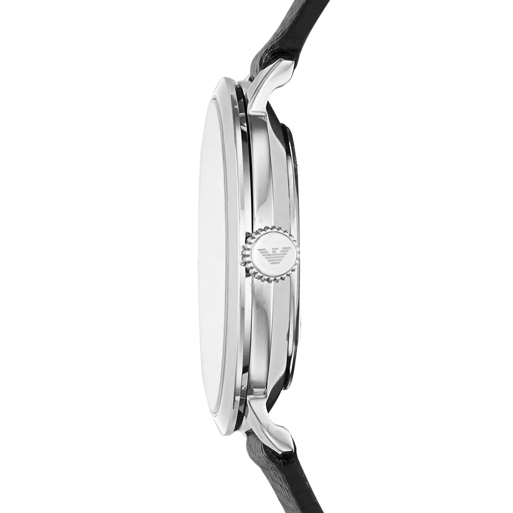 Emporio Armani Modern White Dial Black Leather Strap Watch For Women - AR11159 Buy Now By Emporio Armani
