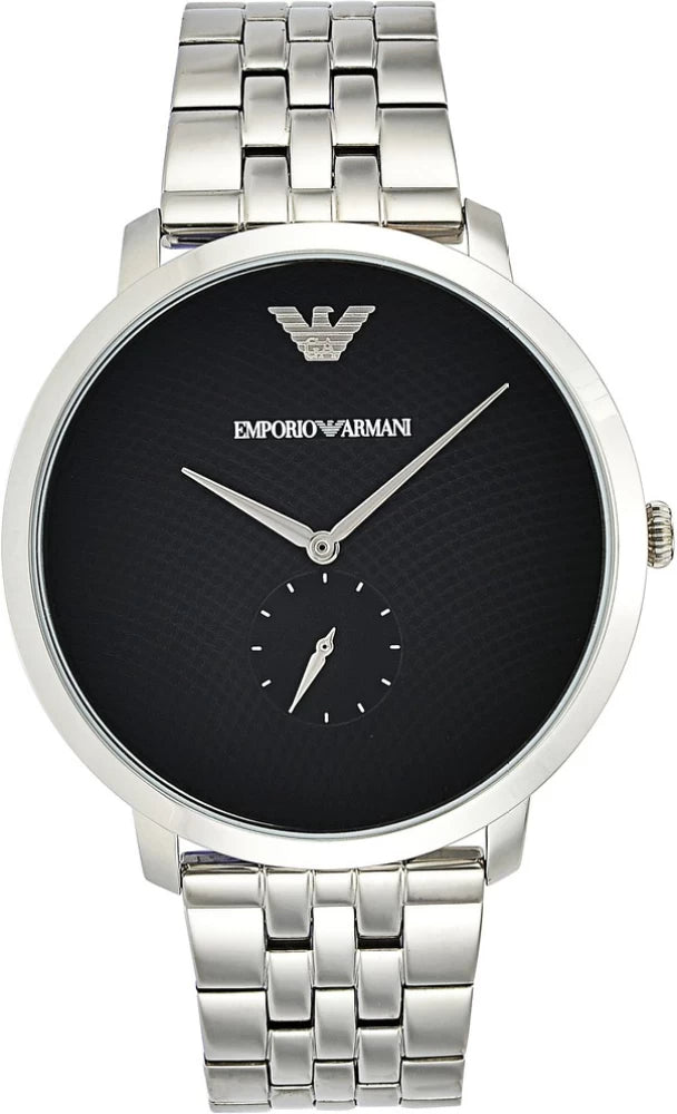 Emporio Armani Classic Quartz Black Dial Silver Steel Strap Watch For Men - AR11161 Buy Now By Emporio Armani