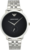 Emporio Armani Classic Quartz Black Dial Silver Steel Strap Watch For Men - AR11161 Buy Now By Emporio Armani
