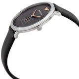 Emporio Armani Modern Slim Quartz Grey Dial Black Leather Strap Watch For Men - AR11162 Buy Now By Emporio Armani