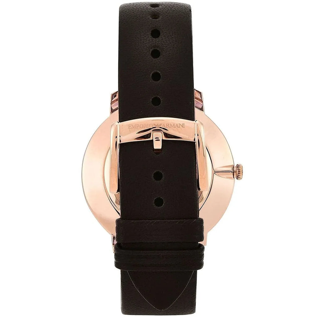 Emporio Armani Modern Slim Analog Silver Dial Brown Leather Strap Watch For Men - AR11163 Buy Now By Emporio Armani