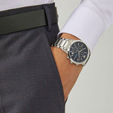 Emporio Armani Renato Chronograph Blue Dial Silver Steel Strap Watch For Men - AR11164 Buy Now By Emporio Armani