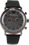 Emporio Armani Aviator Grey Dial Grey Leather Strap Watch For Men - AR11168 Buy Now By Emporio Armani