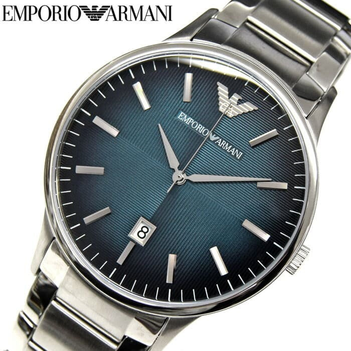 Emporio Armani Renato Quartz Blue Dial Silver Steel Strap Watch For Men - AR11182 Buy Now By Emporio Armani