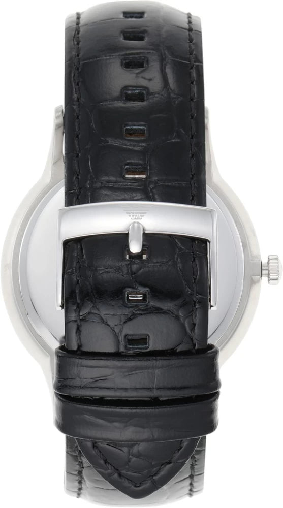 Emporio Armani Renato Analog Black Dial Black Leather Strap Watch For Men - AR11186 Buy Now By Emporio Armani