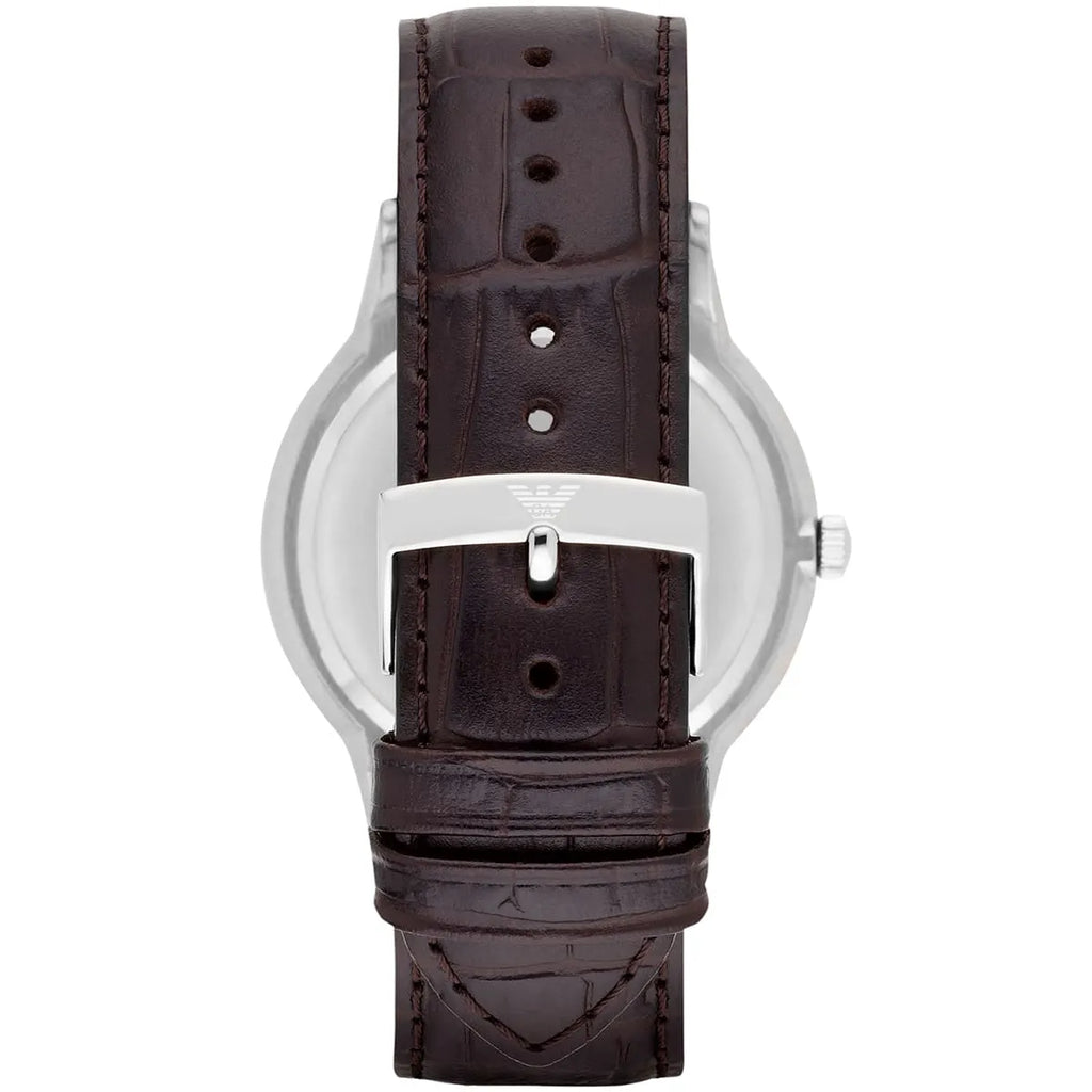Emporio Armani Renato Quartz Black Dial Brown Leather Strap Watch For Men - AR11187 Buy Now By Emporio Armani
