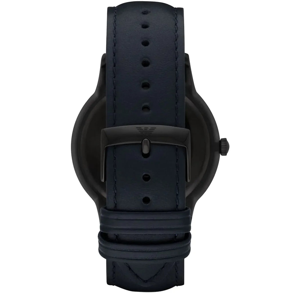 Emporio Armani Renato Quartz Blue Dial Blue Leather Strap Watch For Men - AR11190 Buy Now By Emporio Armani