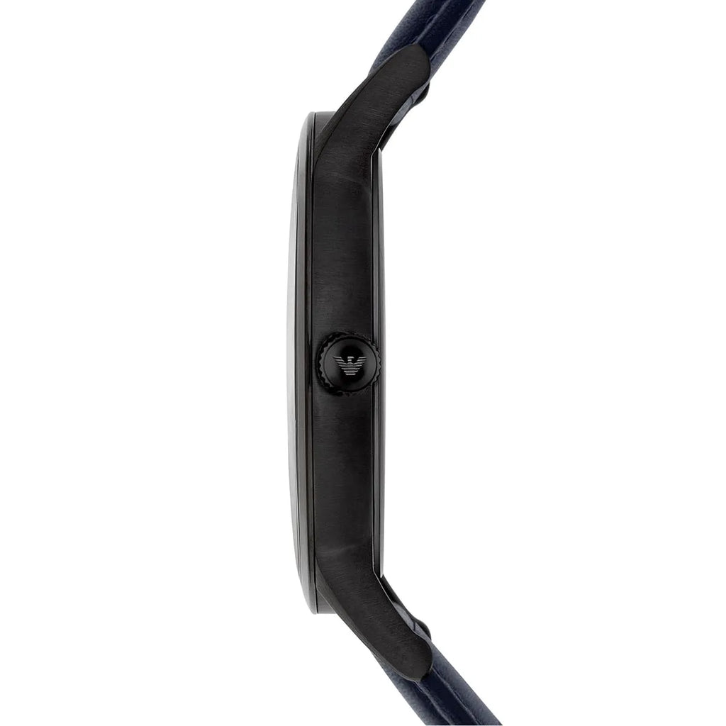 Emporio Armani Renato Quartz Blue Dial Blue Leather Strap Watch For Men - AR11190 Buy Now By Emporio Armani