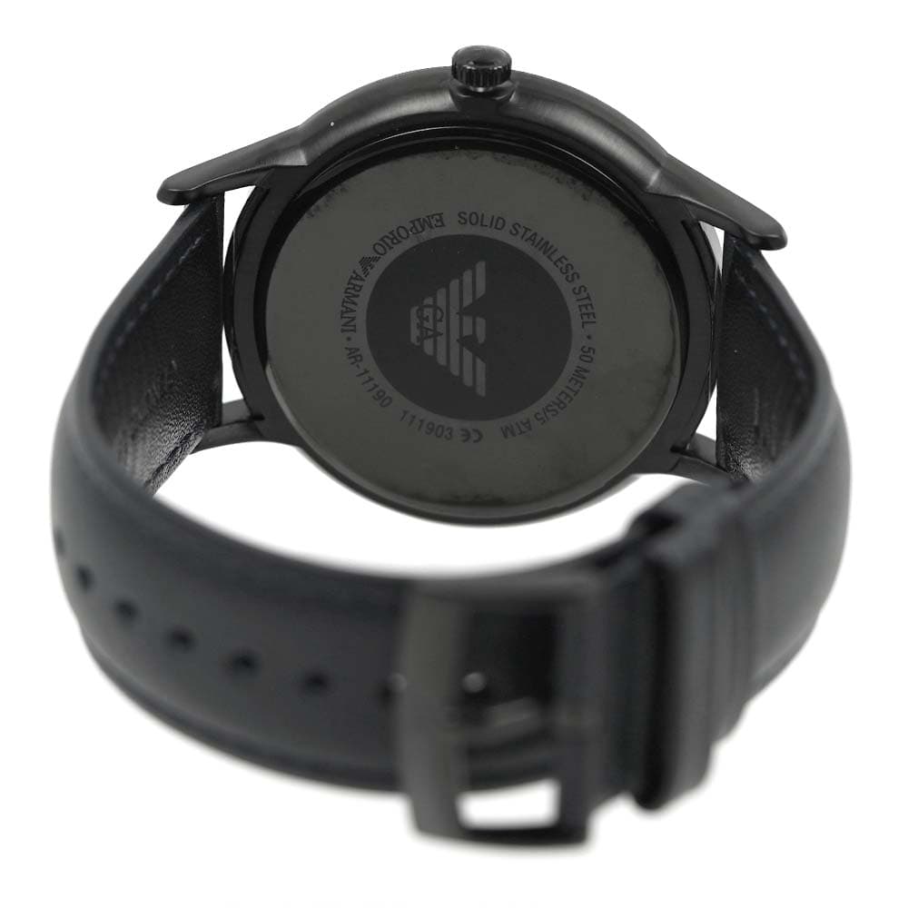 Emporio Armani Renato Quartz Blue Dial Blue Leather Strap Watch For Men - AR11190 Buy Now By Emporio Armani