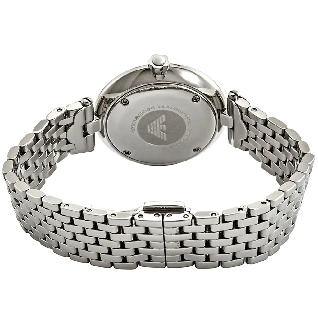 Emporio Armani Arianna Analog White Dial Silver Steel Strap Watch For Women - AR11195 Buy Now By Emporio Armani