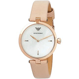 Emporio Armani Arianna Mother of Pearl Dial Pink Leather Strap Watch For Women - AR11199 Buy Now By Emporio Armani