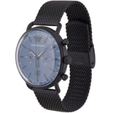 Emporio Armani Aviator Chronograph Blue Dial Black Mesh Bracelet Watch For Men - AR11201 Buy Now By Emporio Armani