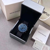 Emporio Armani Aviator Chronograph Blue Dial Black Mesh Bracelet Watch For Men - AR11201 Buy Now By Emporio Armani