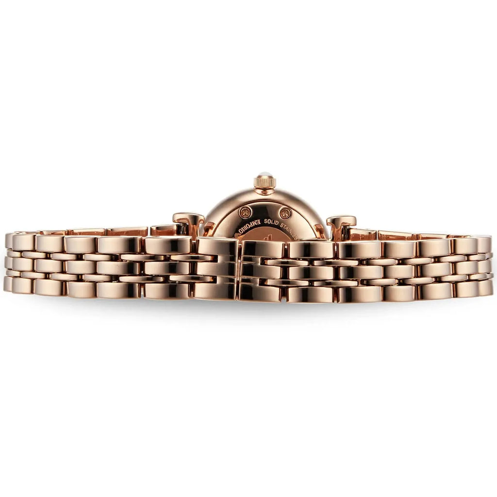 Emporio Armani Gianni T-Bar Mother of Pearl Dial Rose Gold Steel Strap Watch For Women - AR11203 Buy Now By Emporio Armani