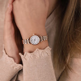 Emporio Armani Gianni T-Bar Mother of Pearl Dial Rose Gold Steel Strap Watch For Women - AR11203 Buy Now By Emporio Armani