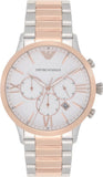 Emporio Armani Giovanni Chronograph Quartz White Dial Two Tone Steel Strap Watch For Men - AR11209 Buy Now By Emporio Armani